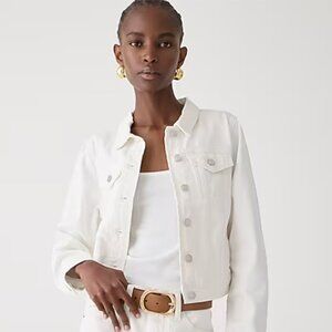 J.Crew New Classic Denim Jacket in White